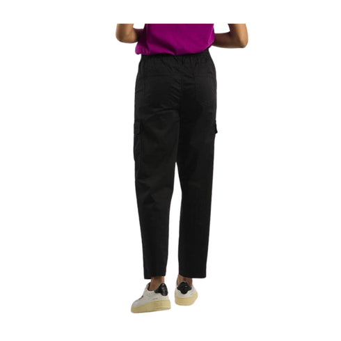 Yes Zee Pantaloni Pantalone Donna cargo con coulisse Nero - Francavilla Moda